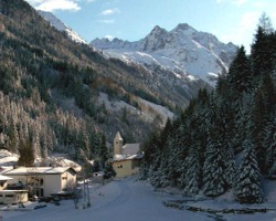 Winter view from chalet aplenrosa